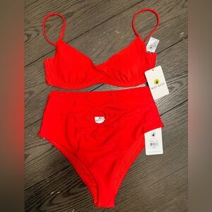 BODY GLOVE WOMENS RED BIKINI MEDIUM NWT